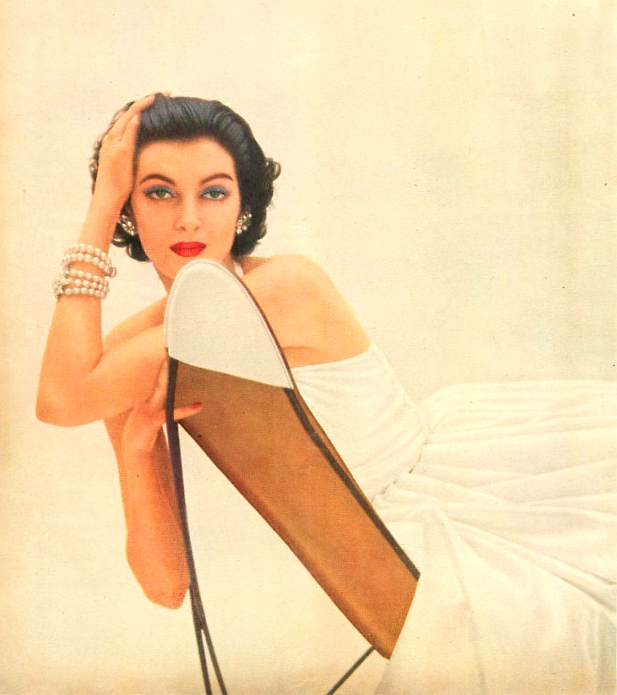 1950's glamour shot - woman in white