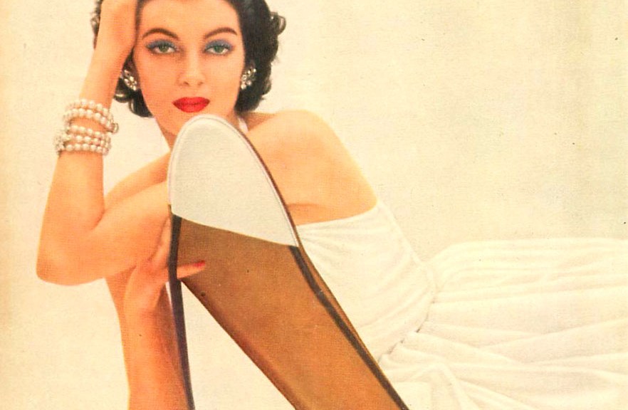 1950's glamour shot - woman in white