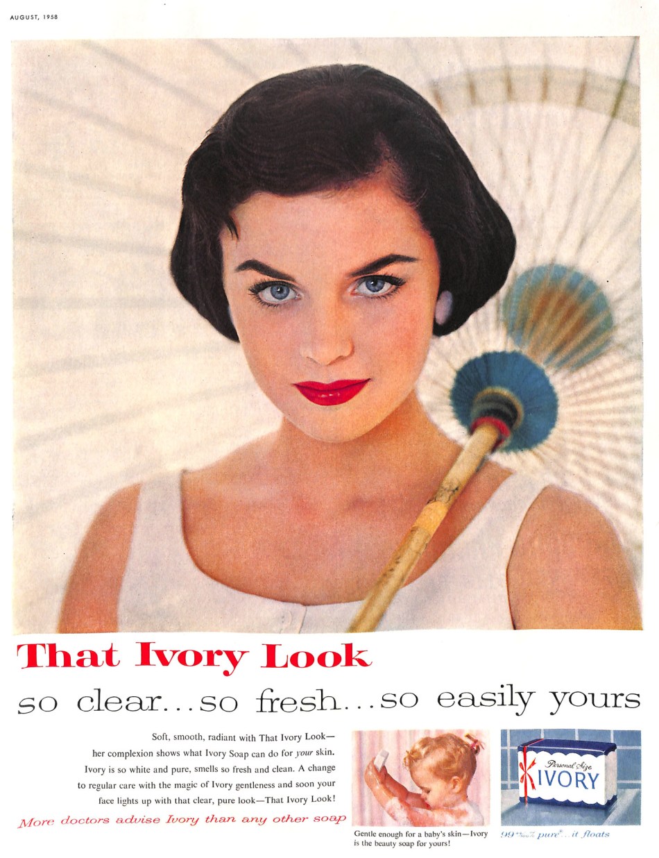 1958 ad for Ivory soap.