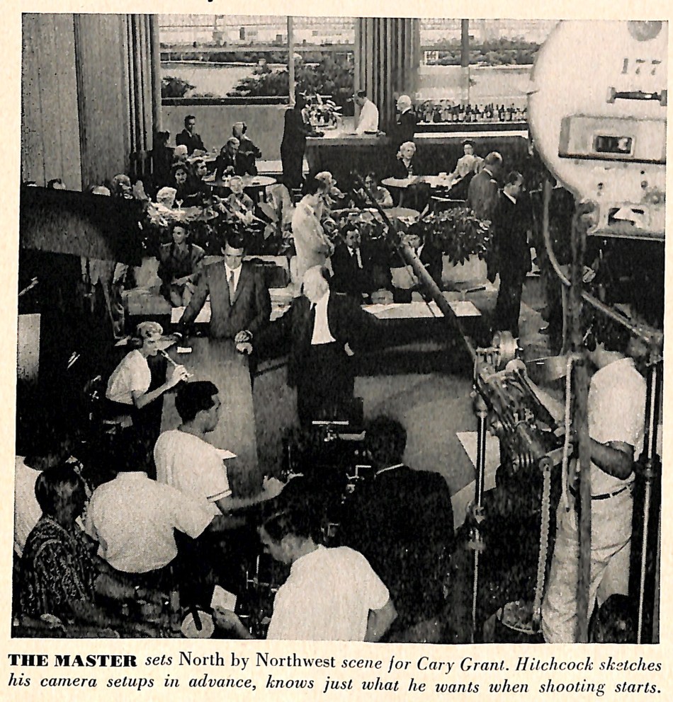 Filming of North by Northwest photo - Cosmo October 1959