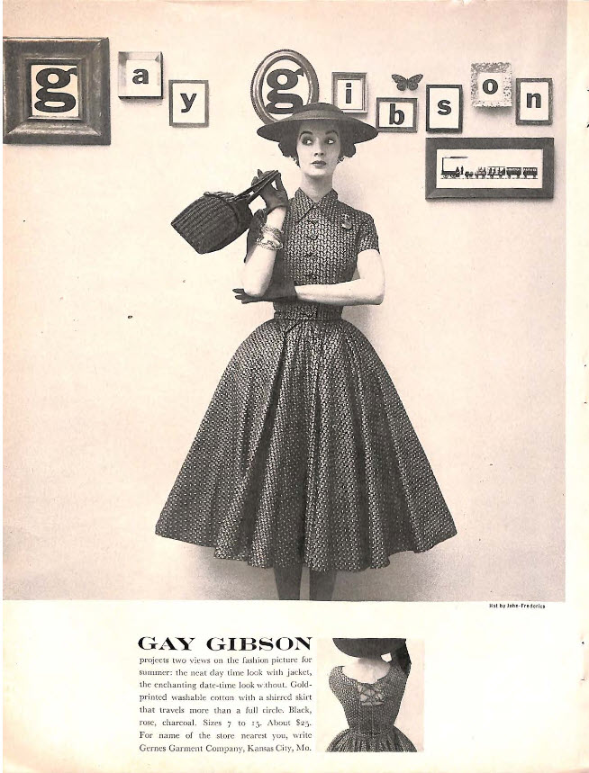 1952 Gay Gibson Dress Ad