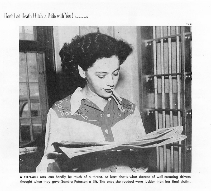 Teenager convicted of murder while posing as an innocent hitchhiker.