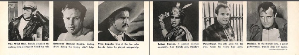 Marlon Brando movie roles photos from May 1955 Cosmo