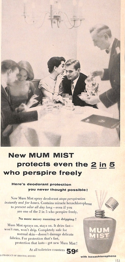 Couples having dinner - Mum Mist Deodorant Ad - 195