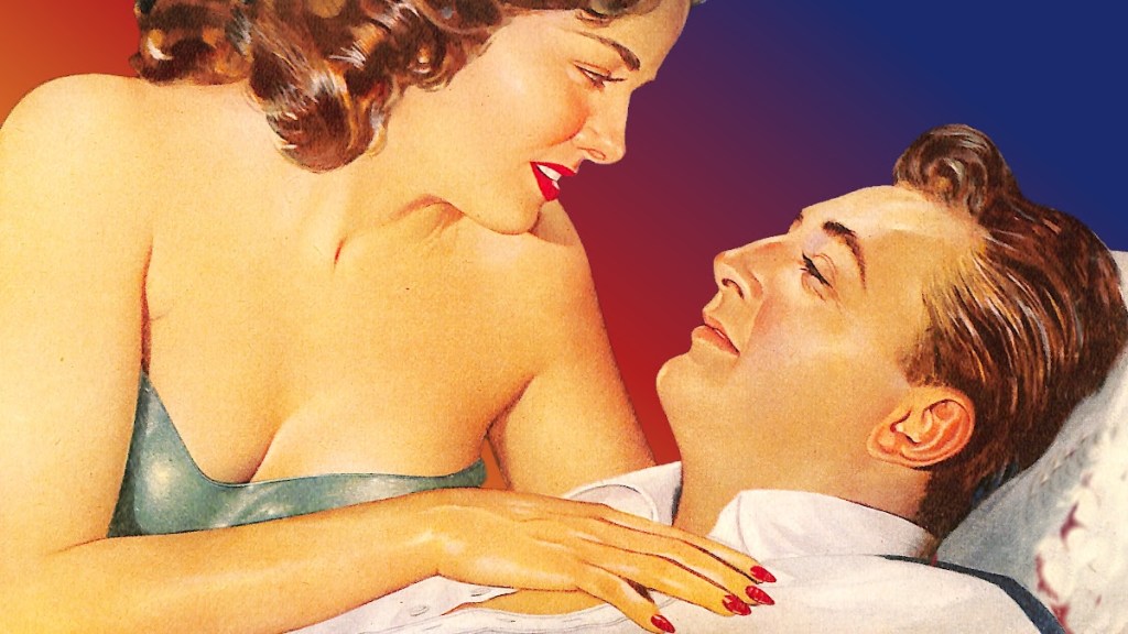 1951 Movie Poster Illustration - Robert Mitchell and Jane Russell