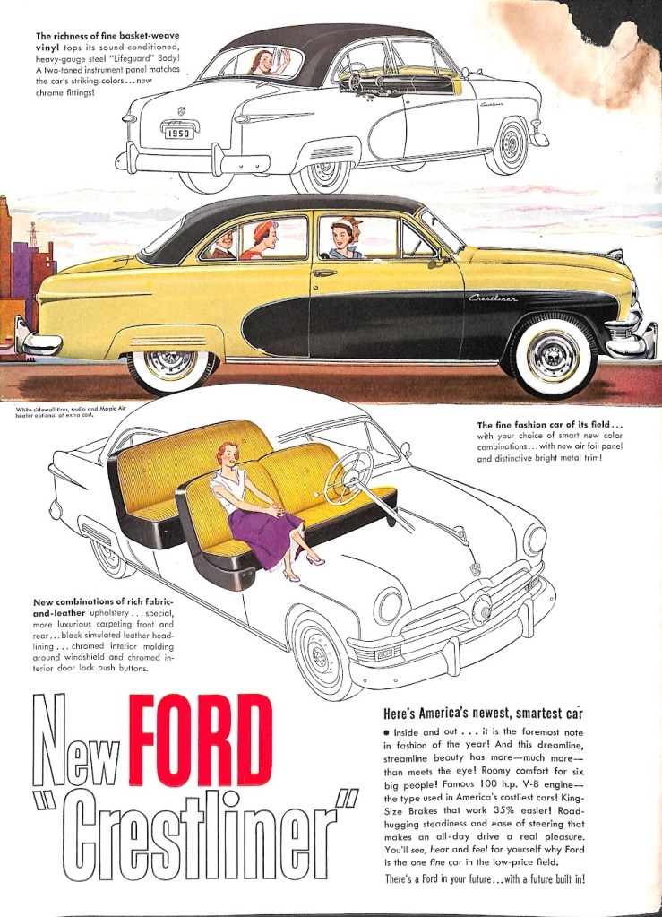Ad for the Ford Crestliner - Flair Magazine August 1950