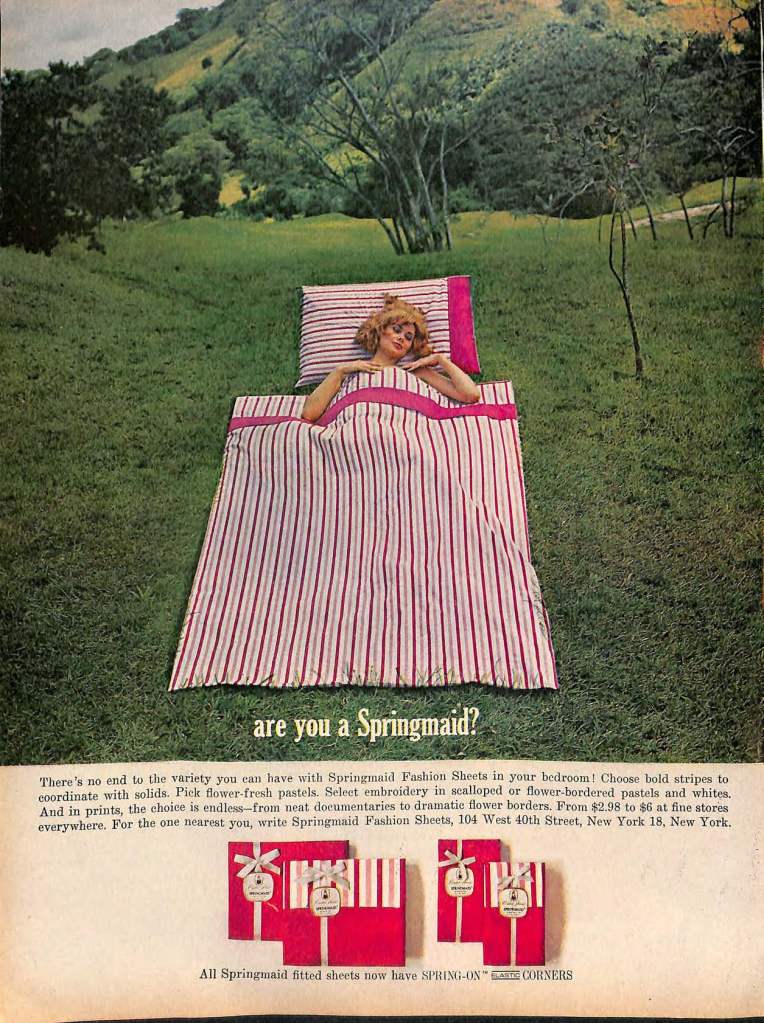 Good Housekeeping August 1963 - Springmaid sheets