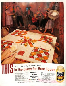 Best Foods Sandwich Quilt Ad - Ladies Home Journal August 1959