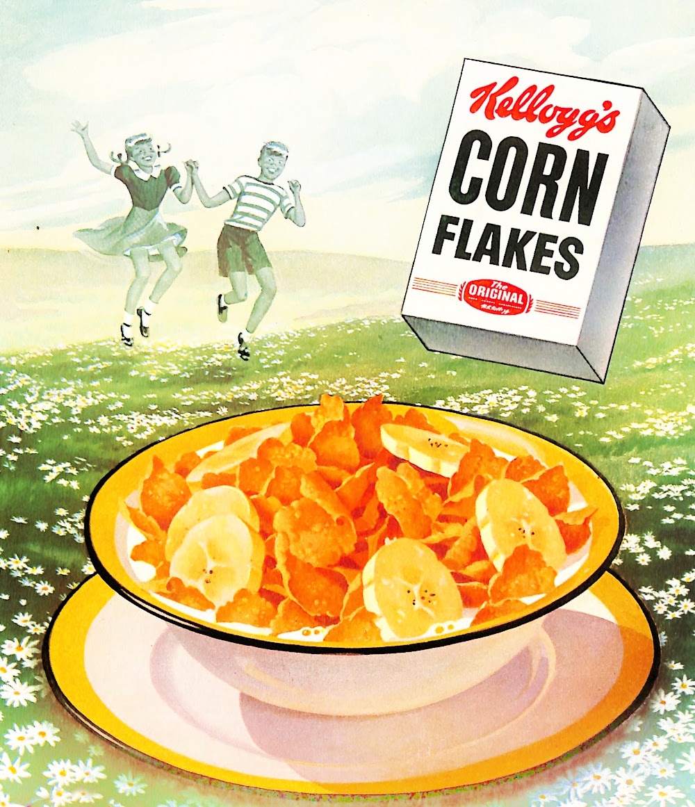 Nostalgic Kellogg's Corn Flakes Ad from 1950 – Mid-Century Page
