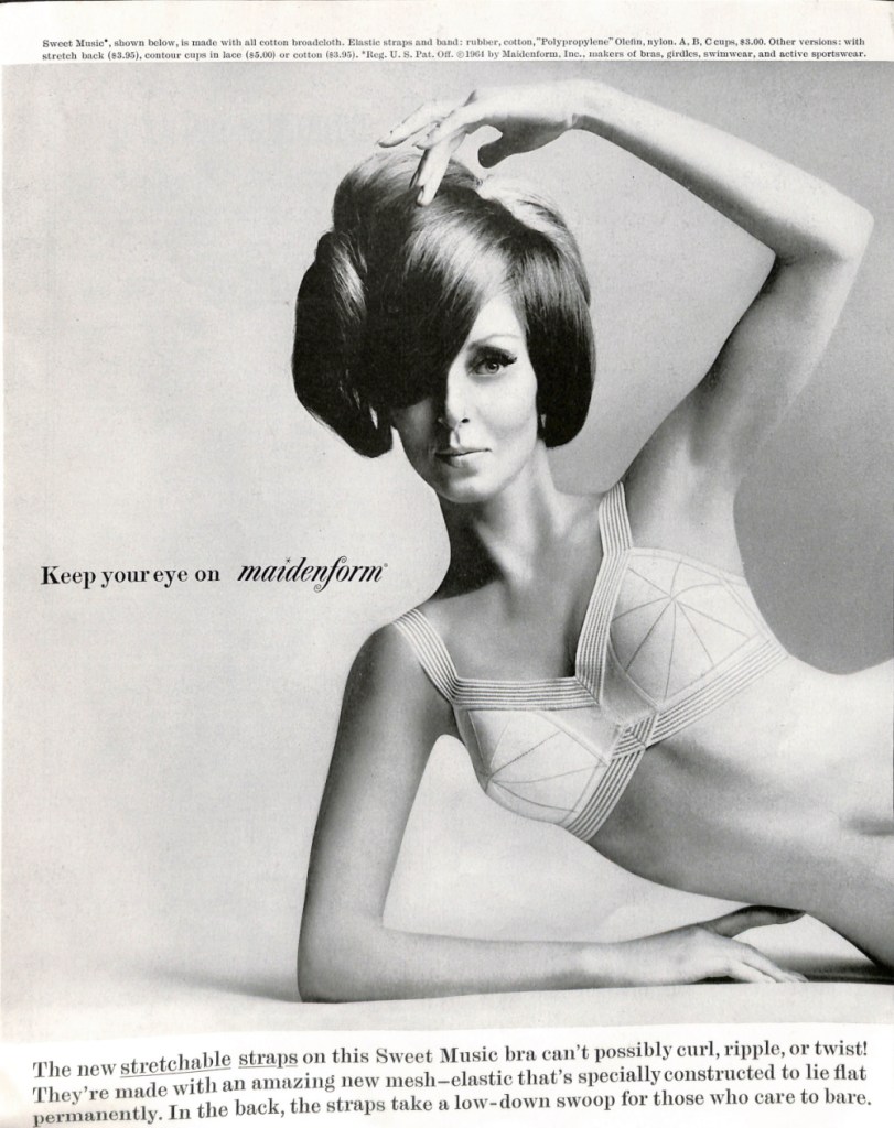 Maidenform Sweet Music bra ad - Ladies Home Journal March 1964
