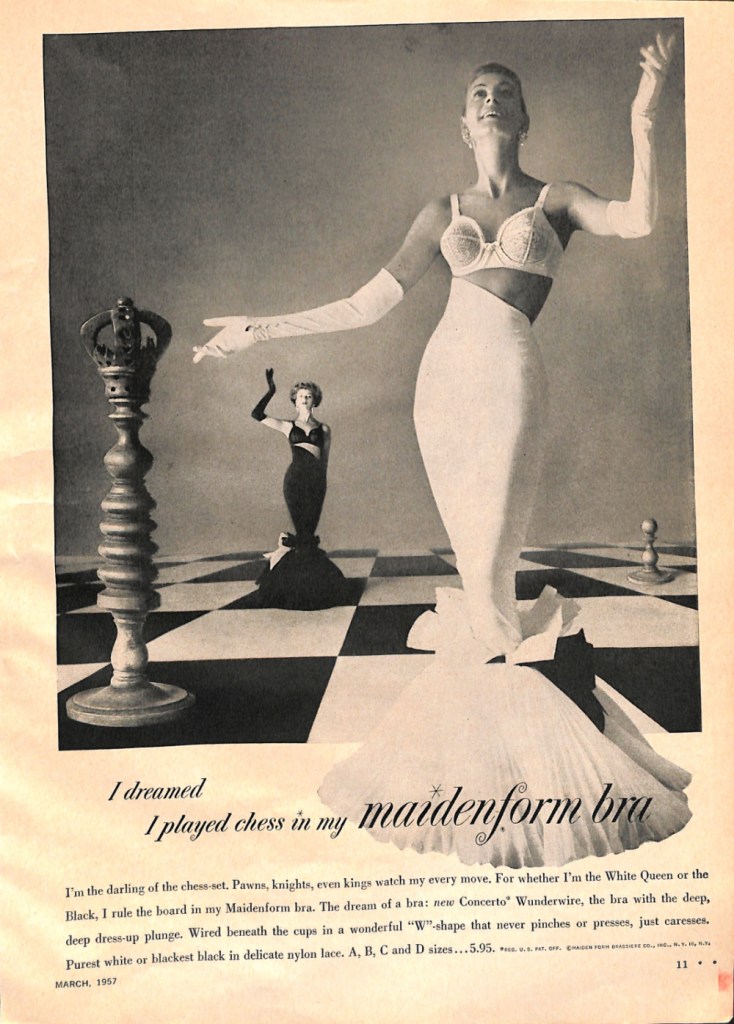 I dreamed I played chess in my Maidenform bra - Woman's Day May 1957