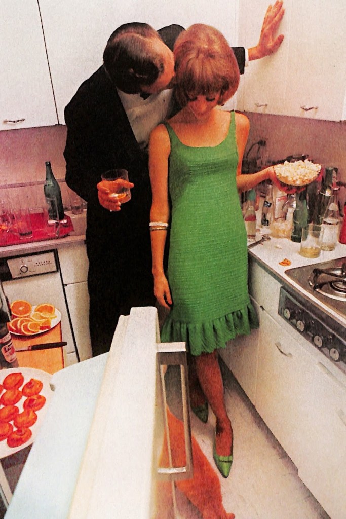 1960s Mint green dress that skims swiftly to a ruffled flounc