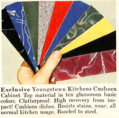 Youngstown colors in black, blue, green, granite, red, blue, green granite, yellow, dark red